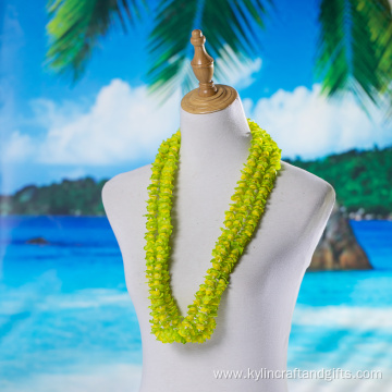 Handmade 3-stand Artificial Silk Pikake Neck Leis